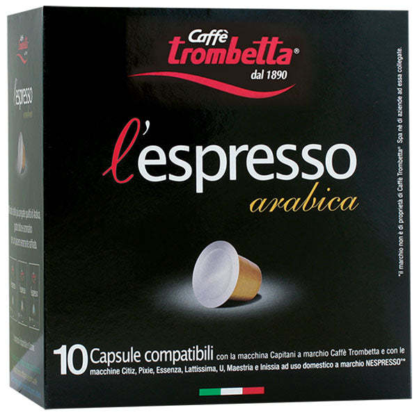 
                  
                    Caffè Trombetta L'Espresso Arabica, 10 Nespresso Capsules
                  
                