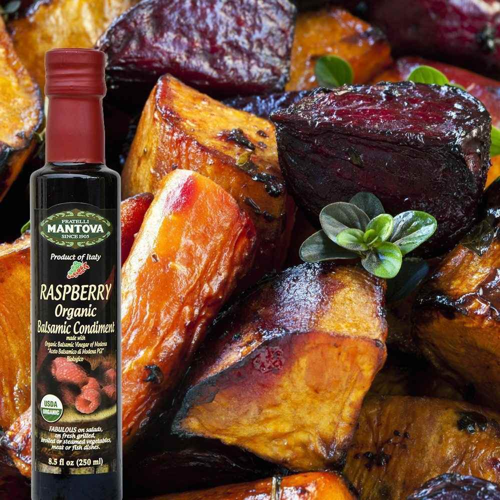 Mantova Organic Raspberry Balsamic Vinegar of Modena, 8.5 fl. oz