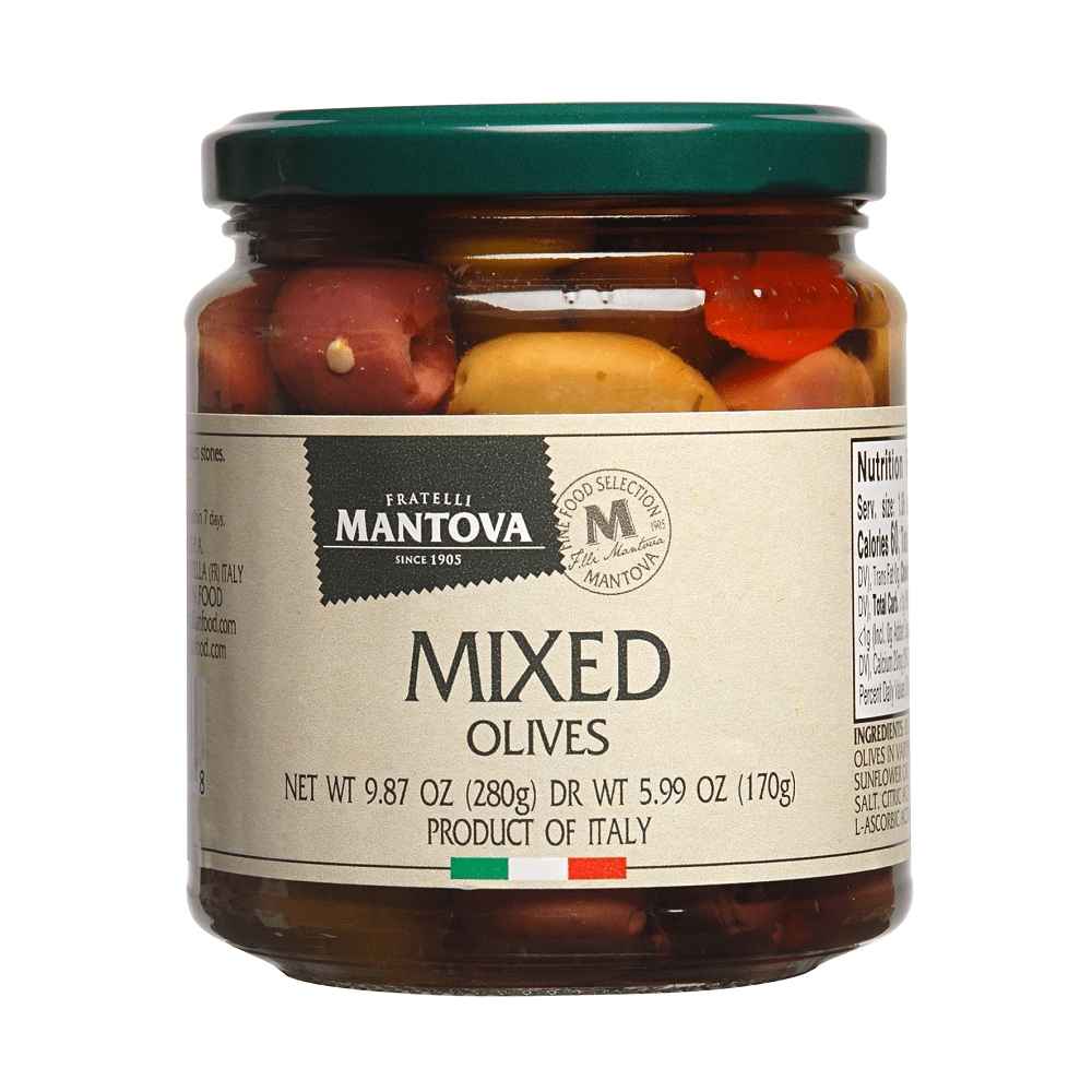 Mantova Mixed Olives, 9.87 oz.