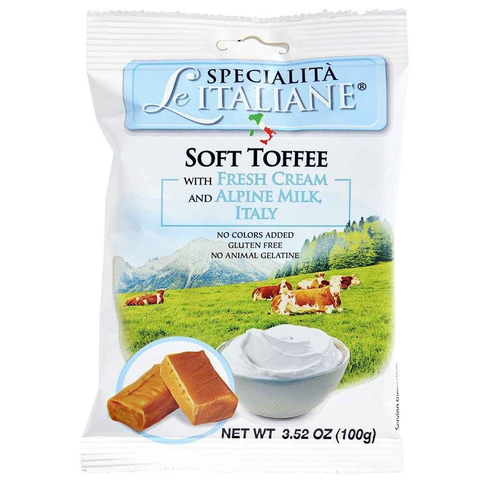Le Specialità Italiane Soft Toffee with Fresh Cream and Alpine Milk of Italy, 3.52 oz.