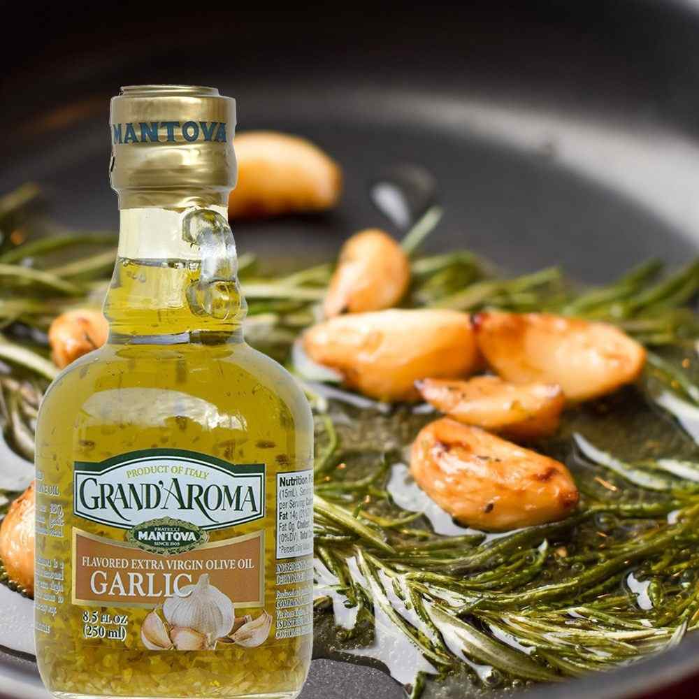 Mantova Grand'Aroma Garlic Extra Virgin Olive Oil, 8.5 oz