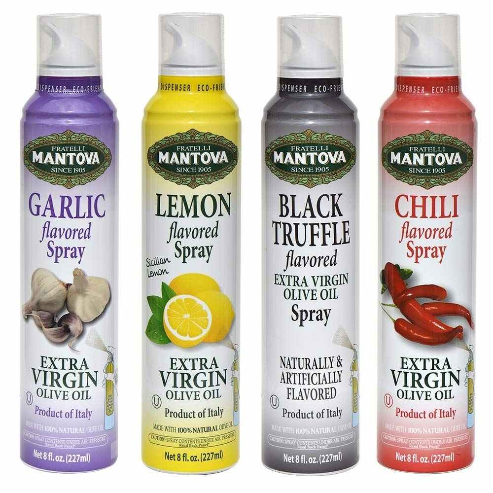 
                  
                    Mantova Flavored Olive Oil Spray Variety Pack: Garlic, Lemon, Truffle, and Chili
                  
                