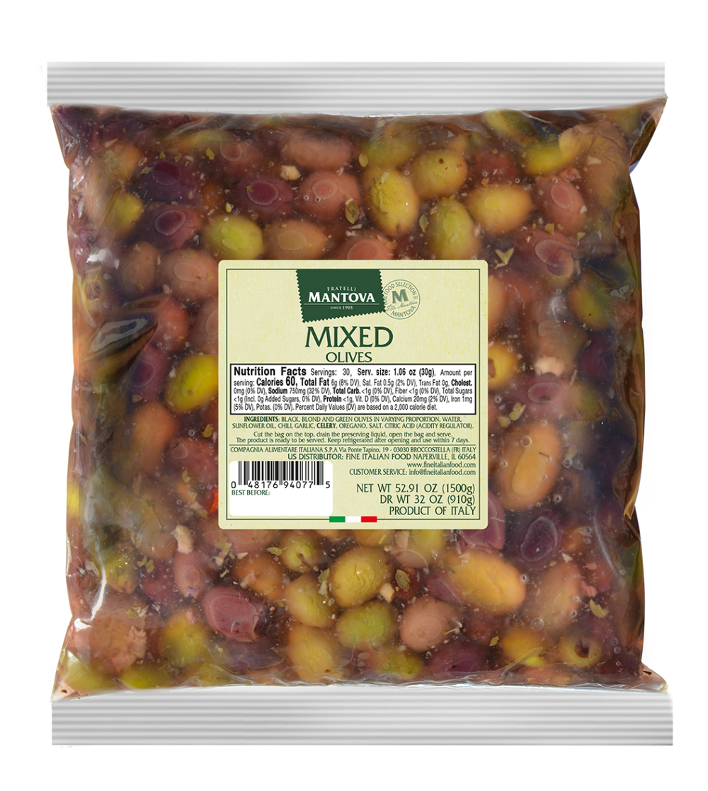 Mantova Mixed Olives, 52.91 oz. (3.3 lb.)