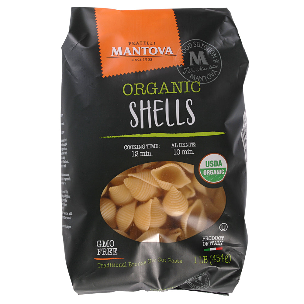 Mantova Organic Shells Pasta, 1 lb.